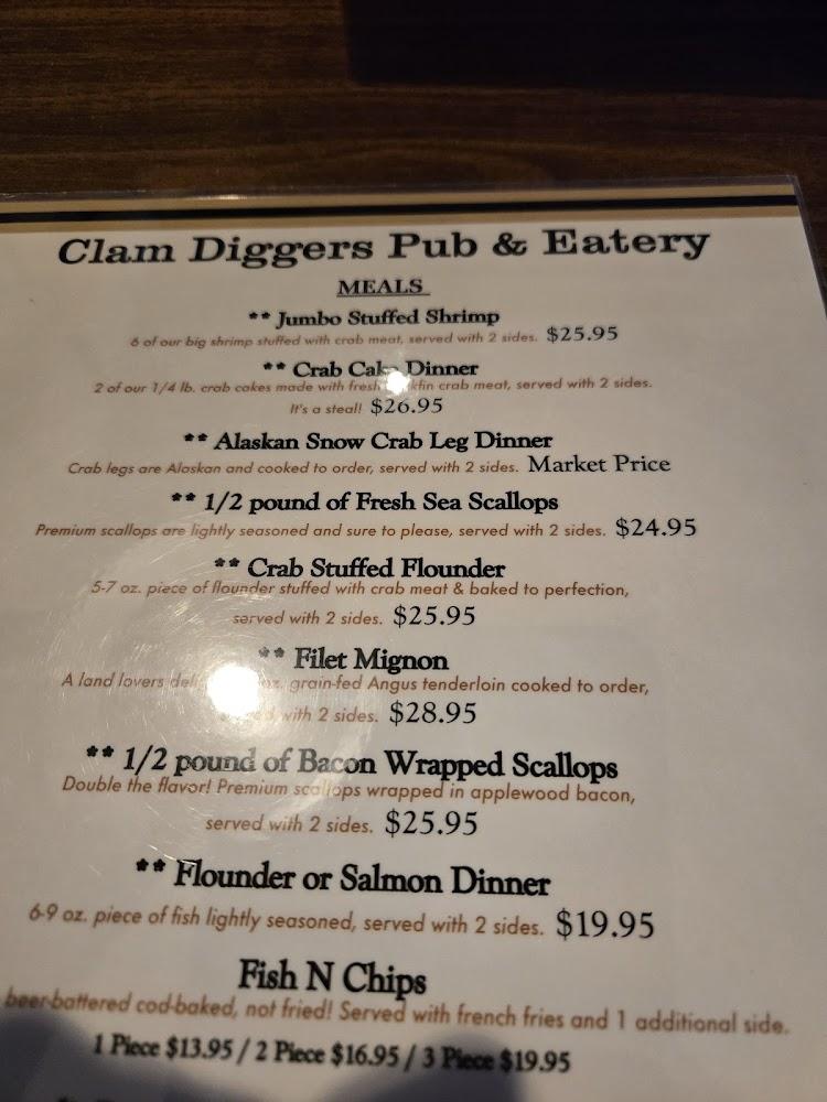 Clam Diggers Seafood Menu image 2