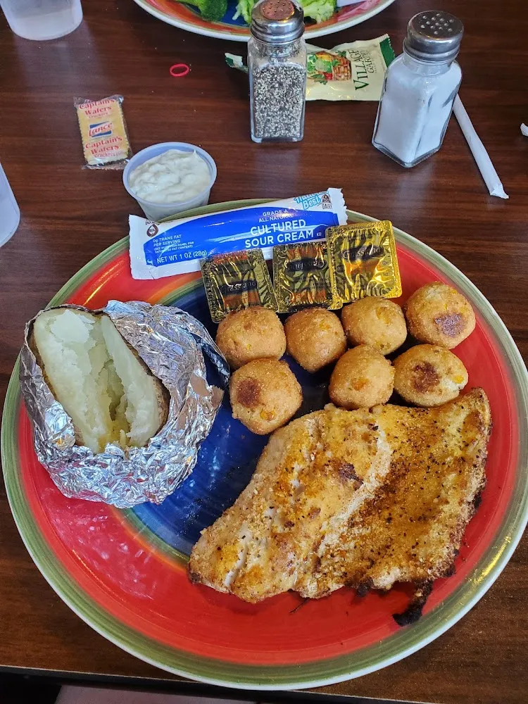 Oven Fried Walleye with Hushpuppies